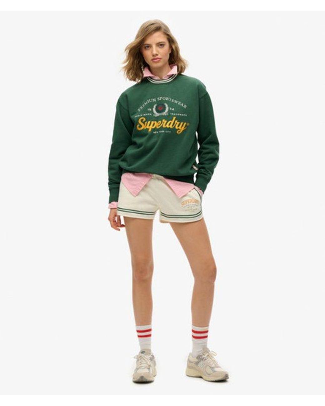 Superdry Green & Co Country Club Loose Crew Sweatshirt