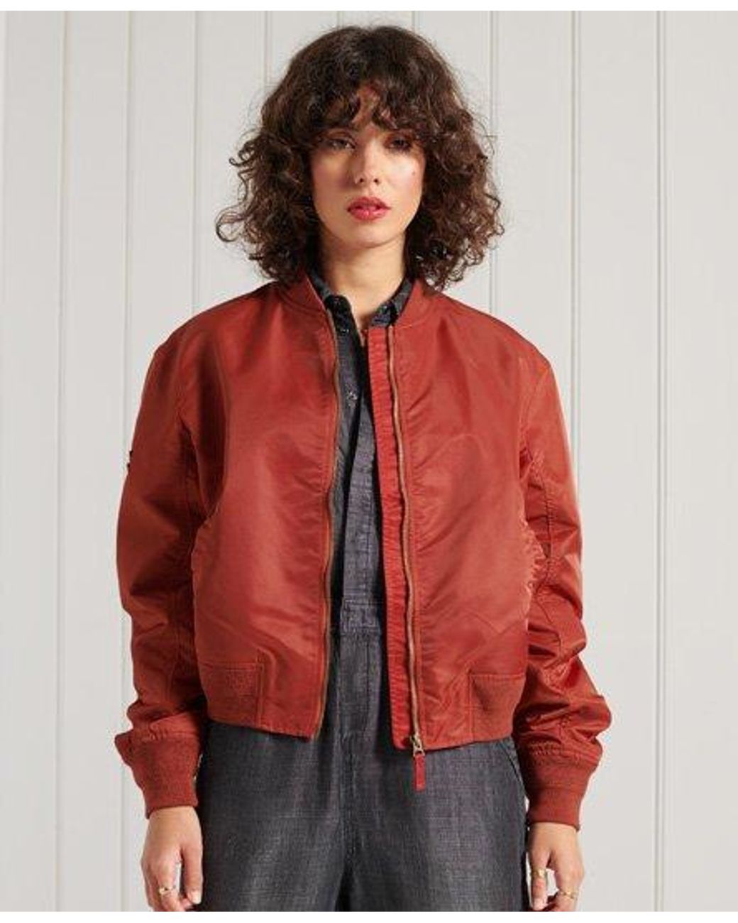 Ma1 bomber jacket in Red, Plain Pattern
