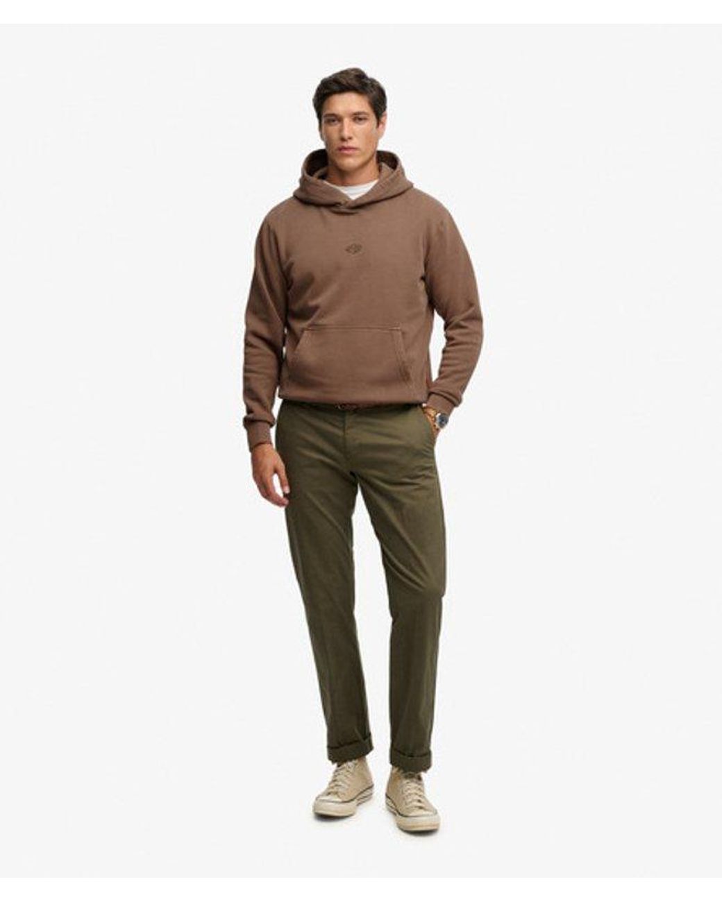 Superdry Hoodie Met Micrologo in het Brown voor heren