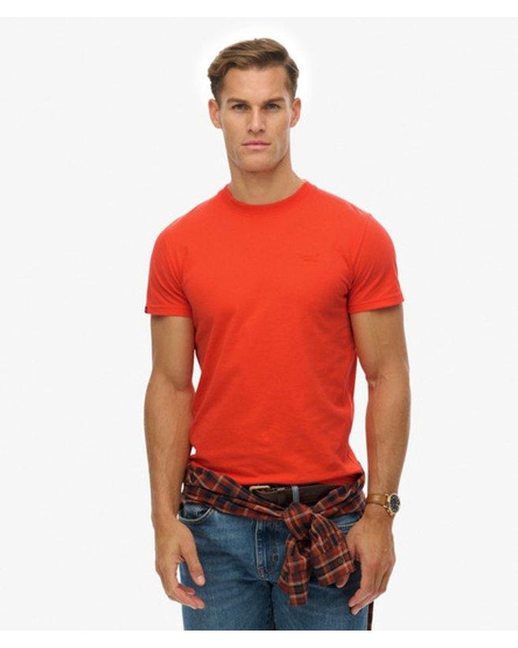 Superdry Red & Co Organic Cotton Essential Logo T-shirt for men