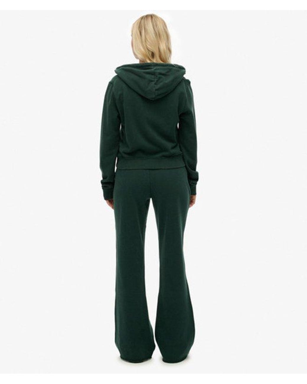 Superdry Green & Co Athletic Embroidered Flare joggers