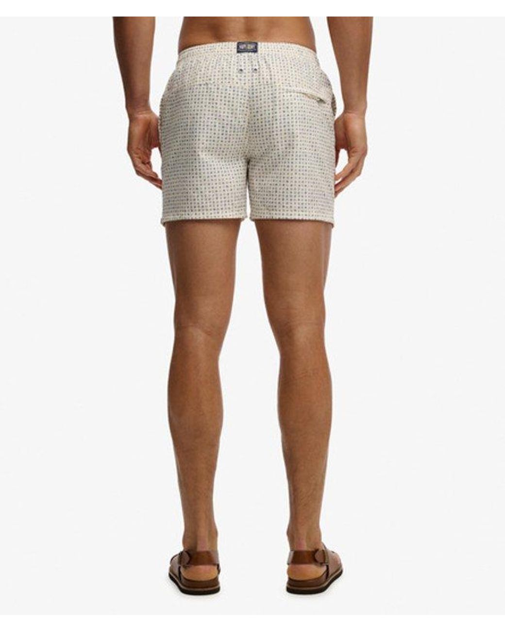 Superdry Blue & Co Premium Printed 15-inch Swim Shorts for men