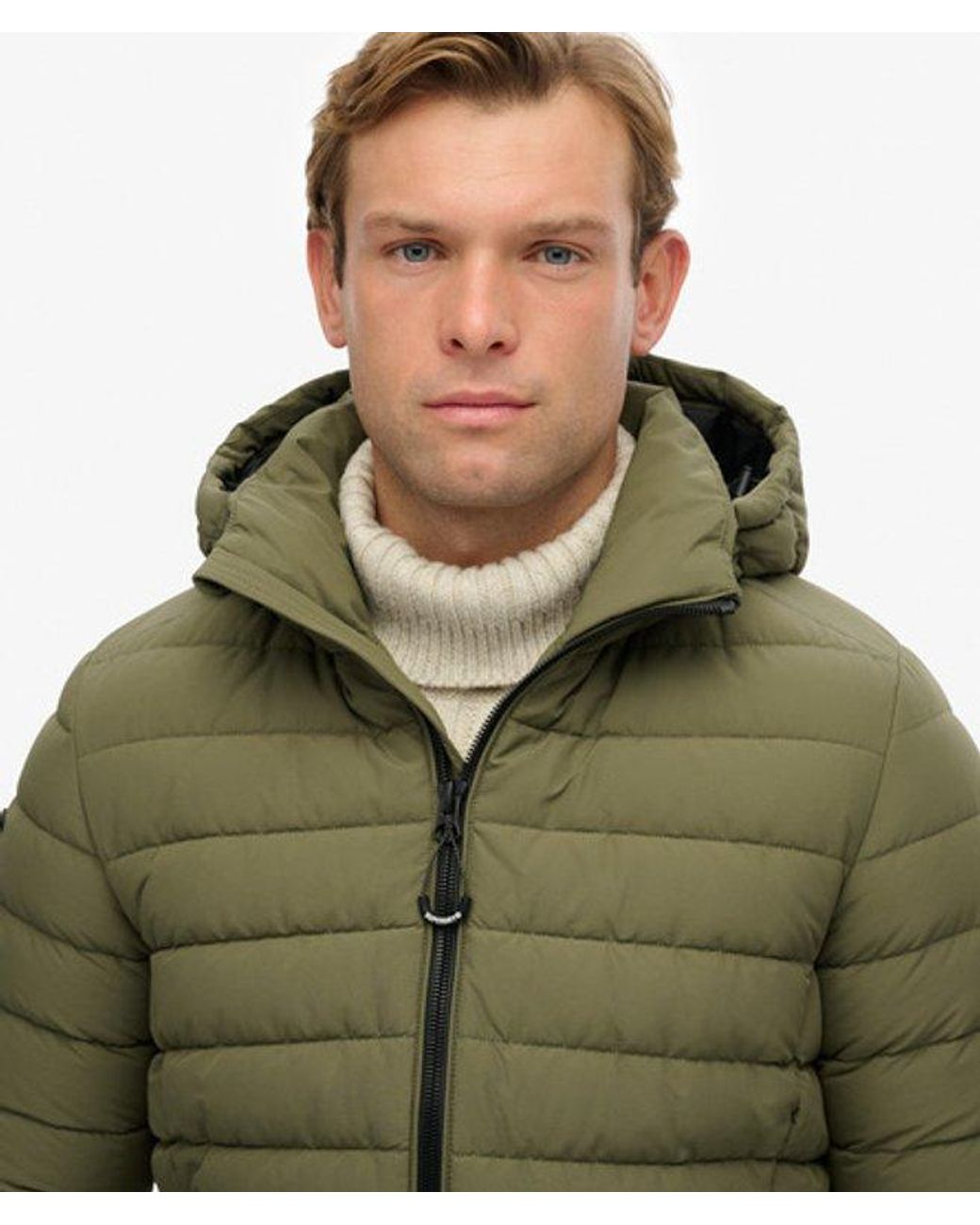 Superdry Green & Co Hooded Fuji Padded Jacket for men