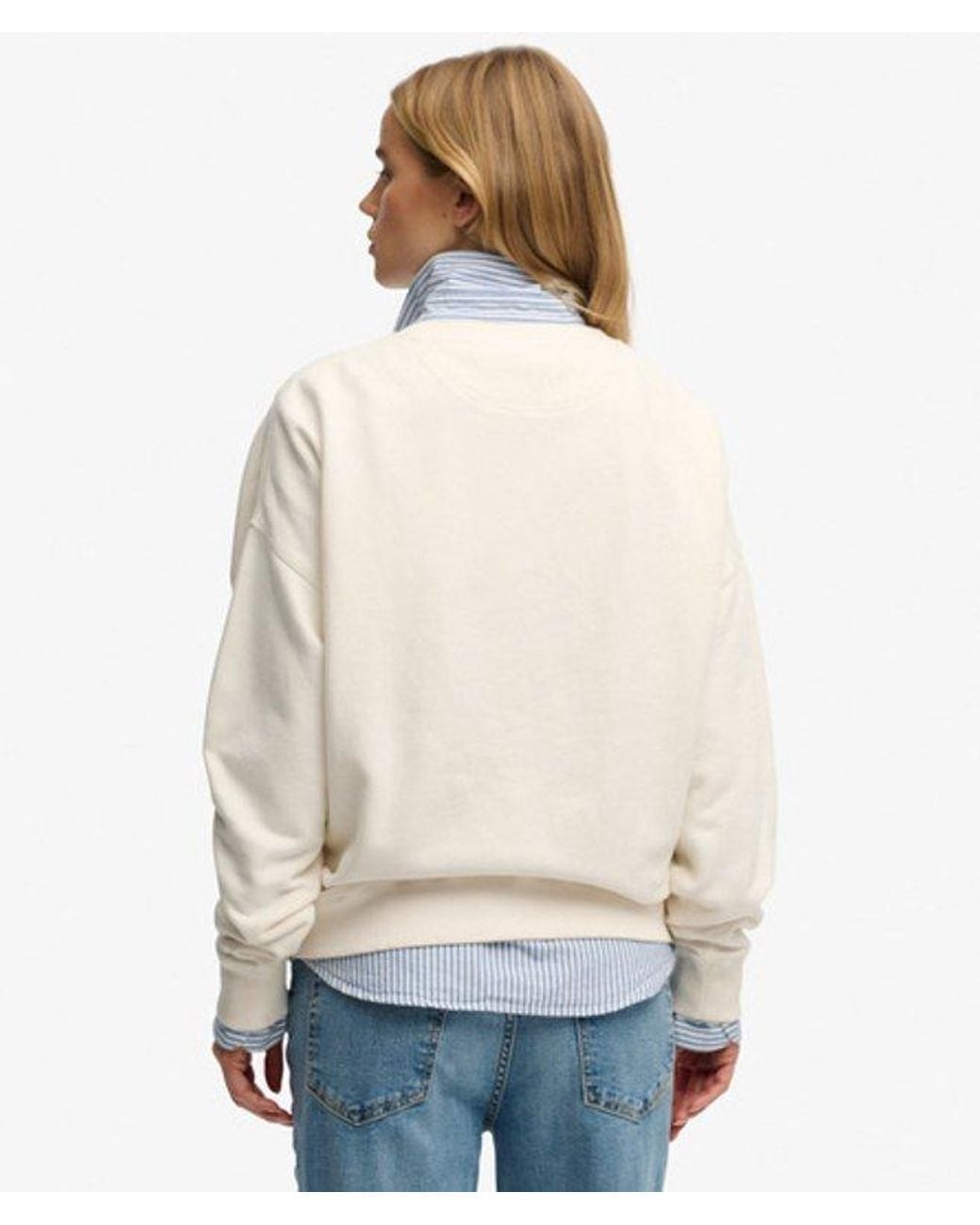 Superdry White & Co Essential Logo Crew Sweatshirt