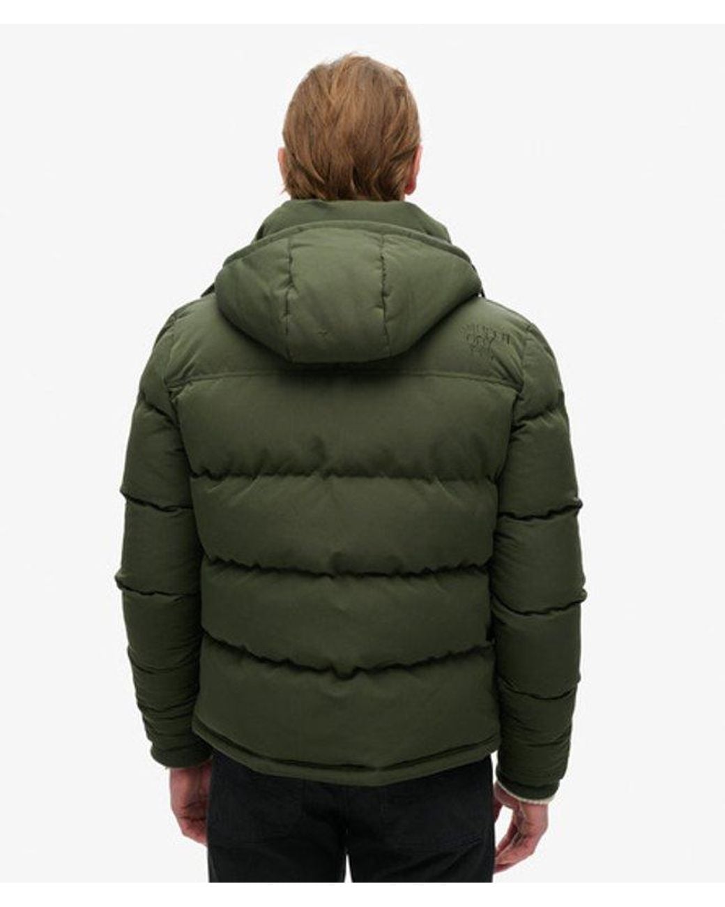 Superdry Green & Co Everest Short Hooded Puffer Jacket for men