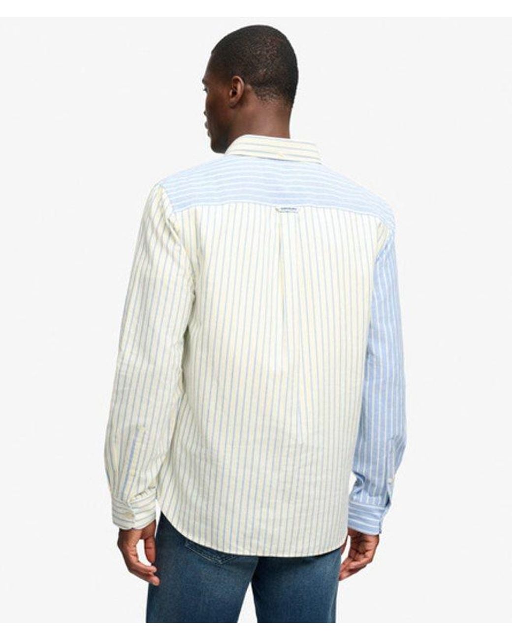Superdry White & Co Mix Match Oxford Long Sleeve Shirt for men