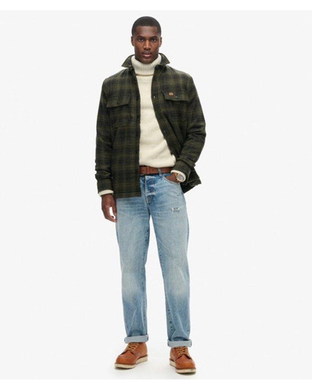 Superdry Black & Co Wool Miller Overshirt for men