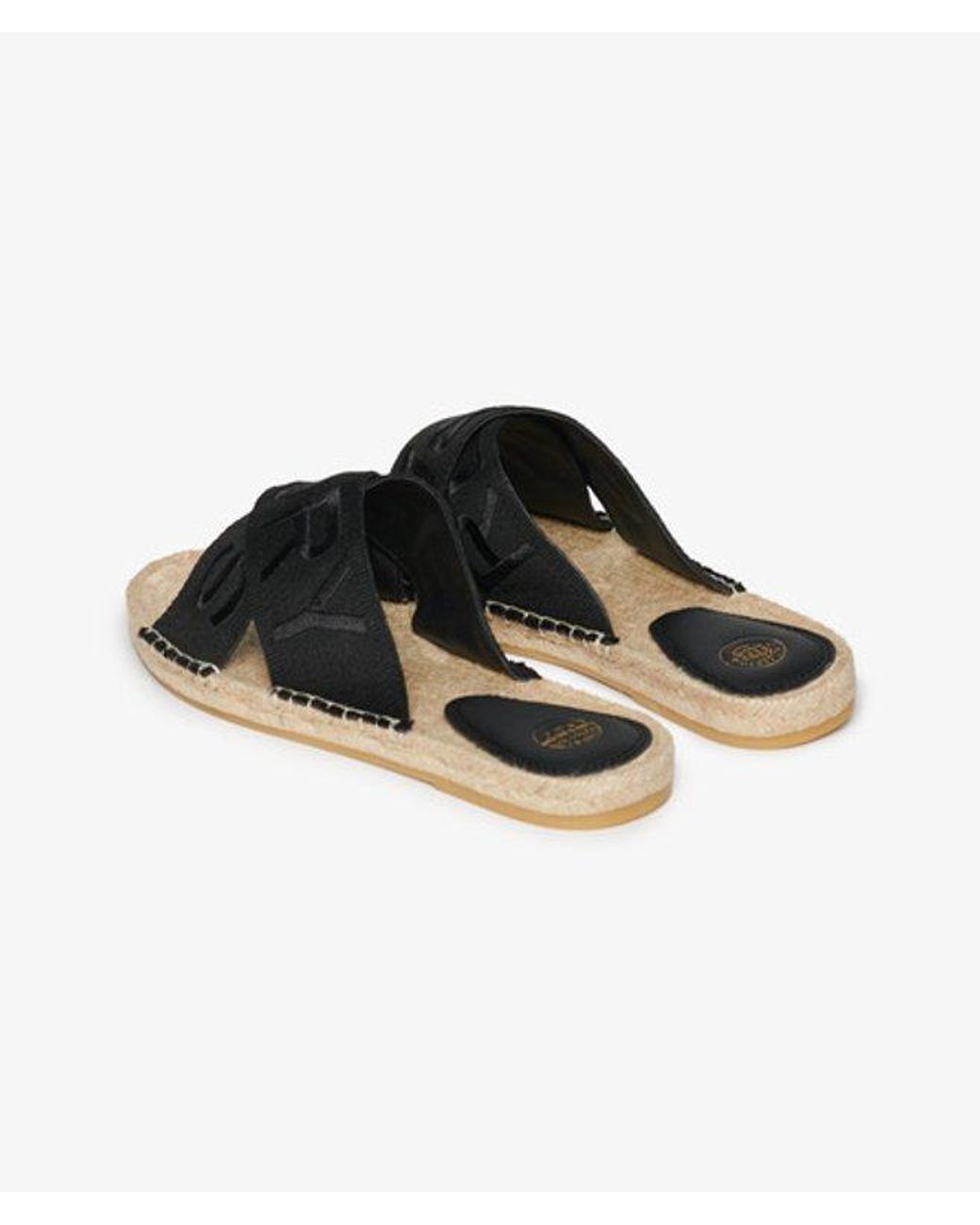 Superdry Black & Co Espadrille Cross Strap Sliders