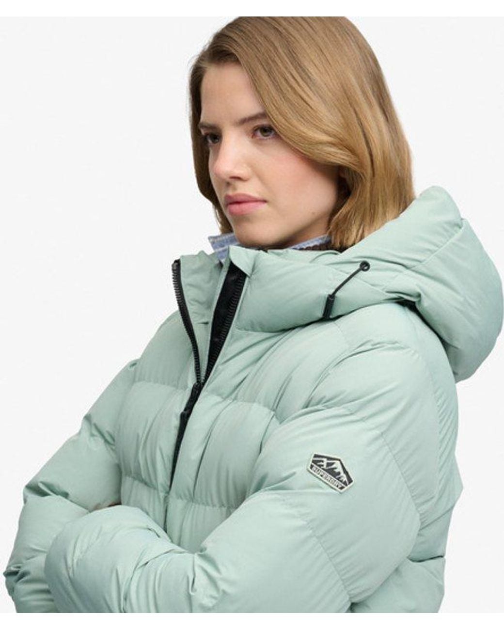 Superdry Green & Co Hooded Sports Puffer Jacket