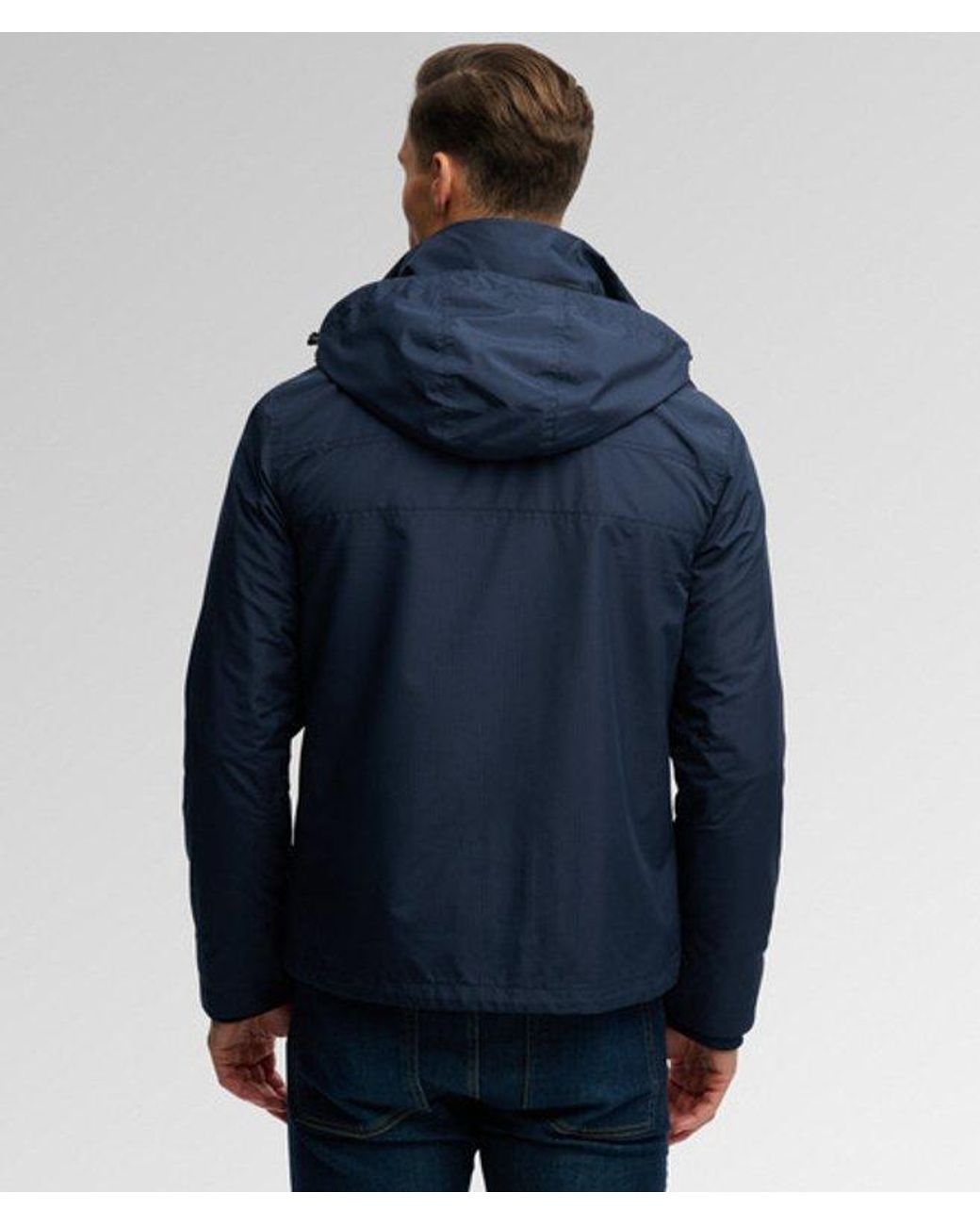 Superdry Blue & Co Hooded Mountain Windbreaker Jacket for men