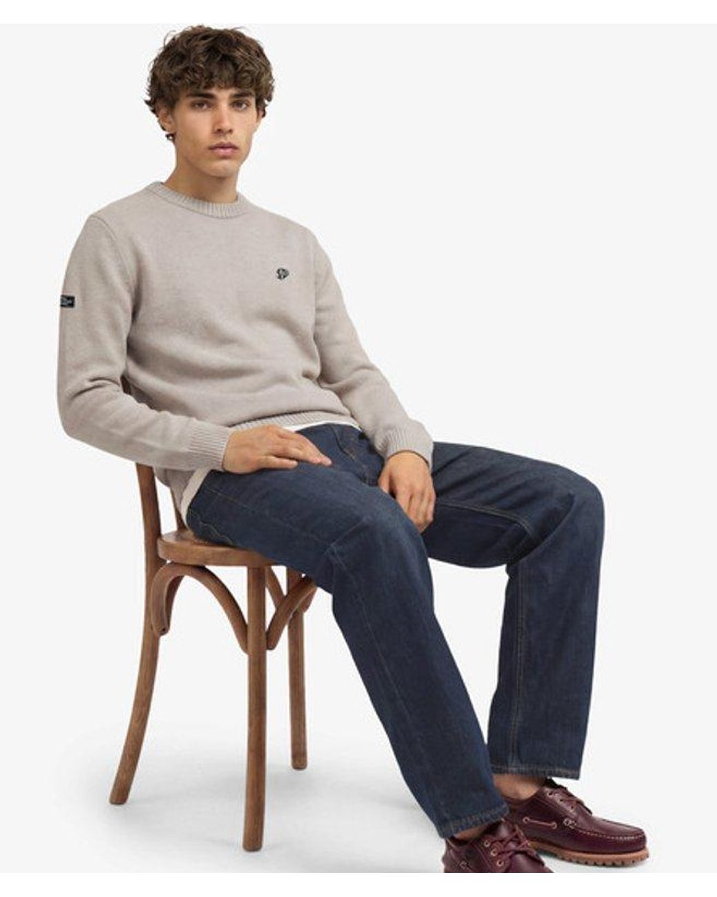 Superdry Gray & Co Preppy Cotton Jumper for men