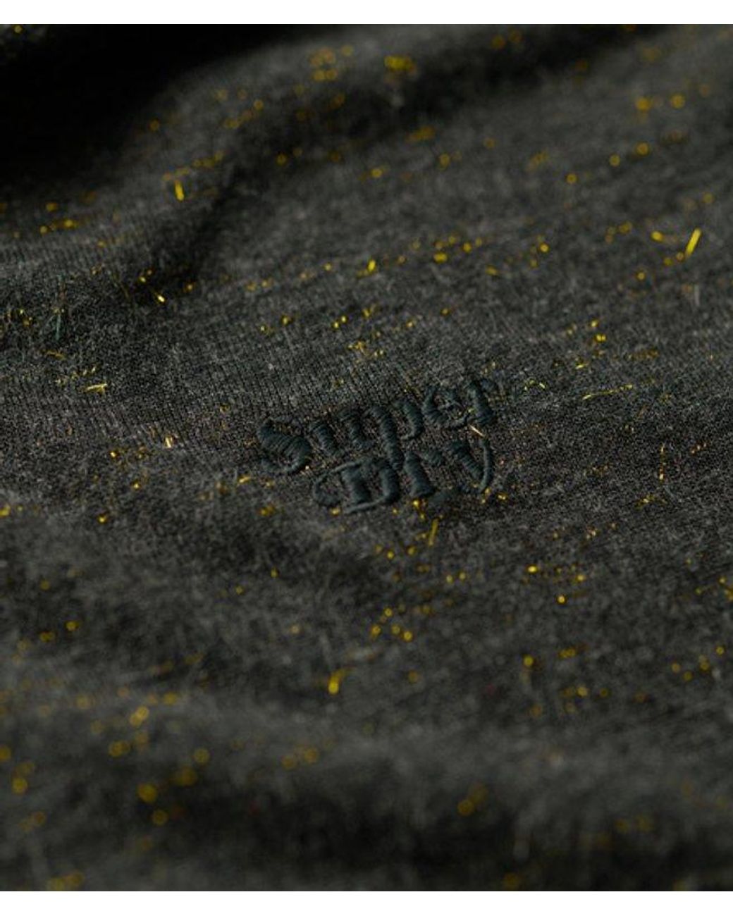 Superdry Black Studios Slub Embroidered V-neckline T-shirt