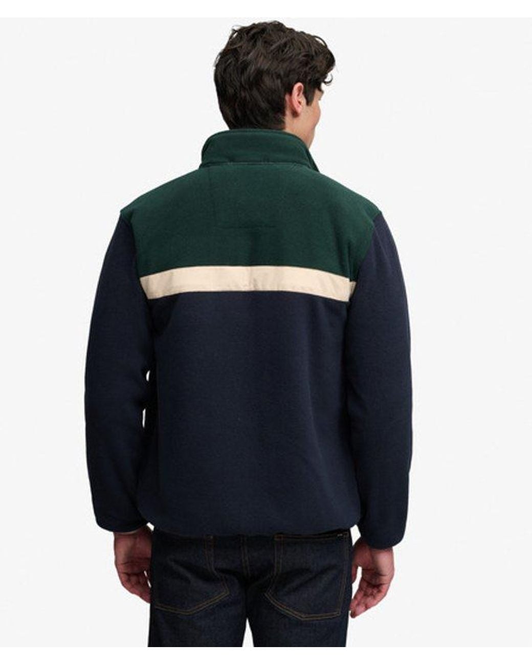Superdry Blue & Co Tricolour Zip Through Fleece for men