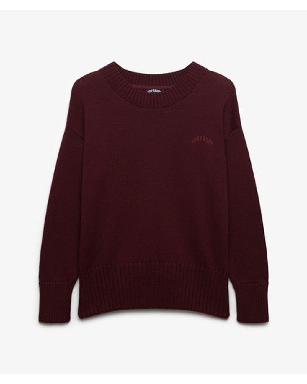 Superdry Red & Co Essential Crew Neckline Jumper