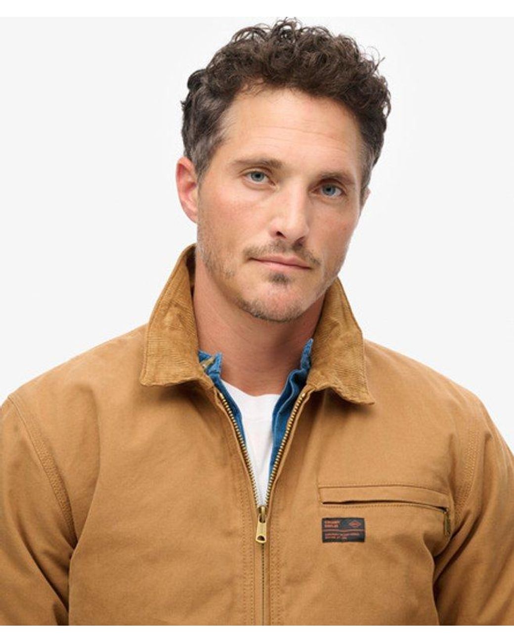 Superdry Blue & Co Classic Embroidered Logo Surplus Ranch Jacket for men
