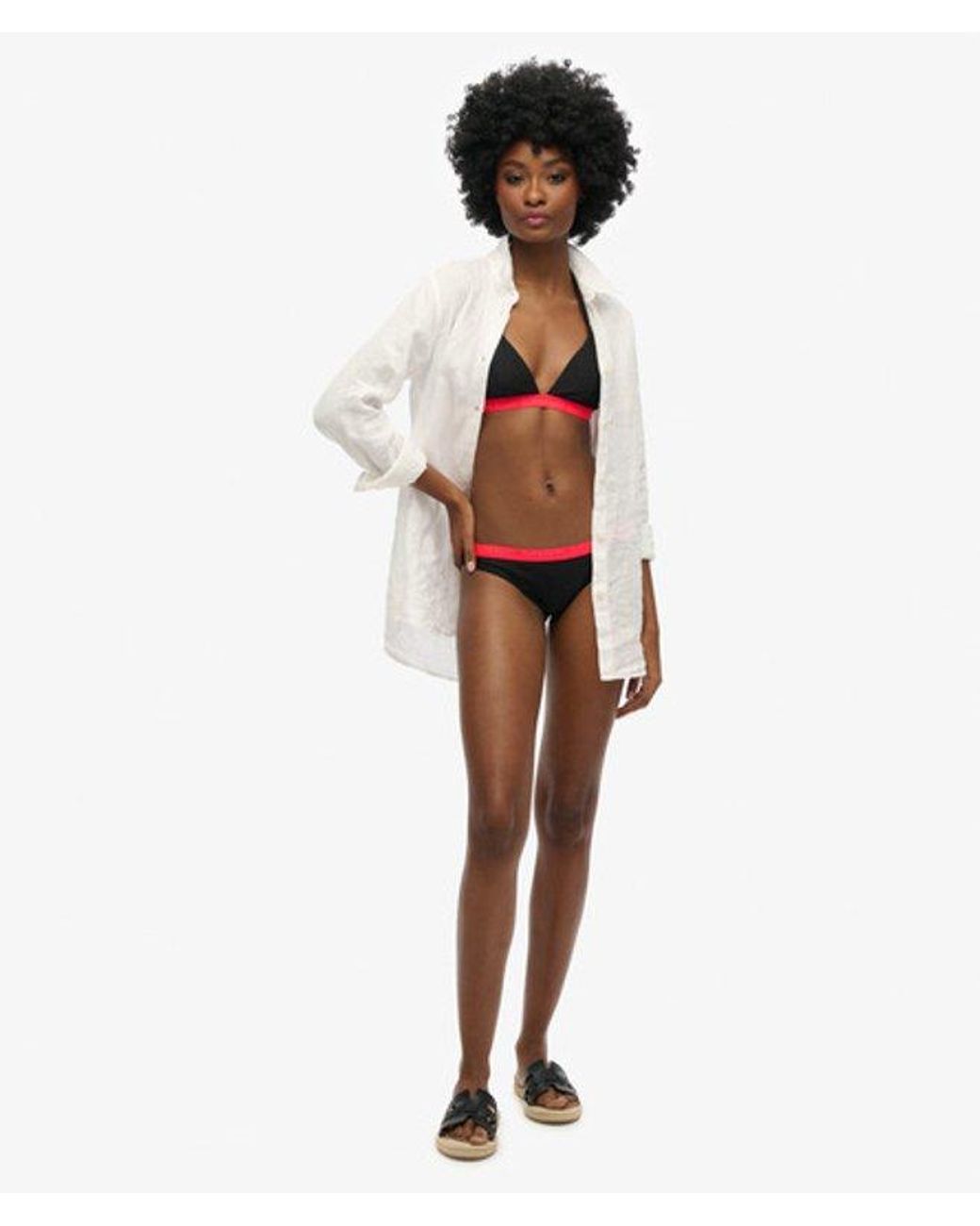 Superdry White & Co Triangle Elastic Bikini Top