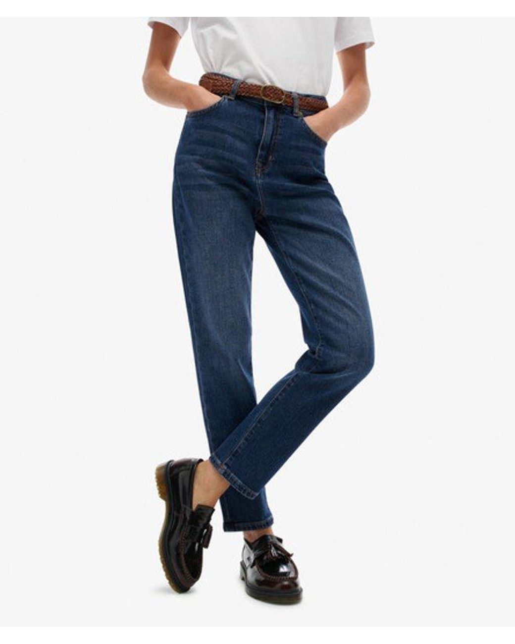 Superdry Blue & Co Organic Cotton High Rise Mom Jeans