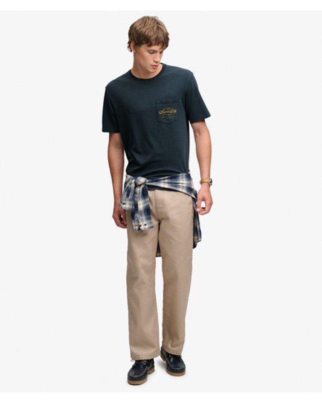 Superdry Blue Trade Loose T-Shirt for men
