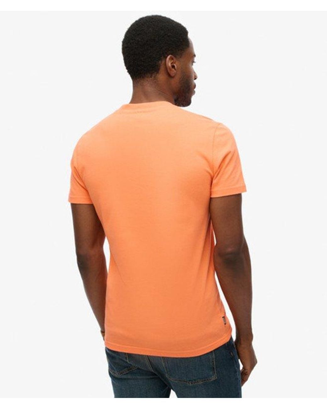 Superdry Orange & Co Organic Cotton Essential Logo V Neck T-shirt for men
