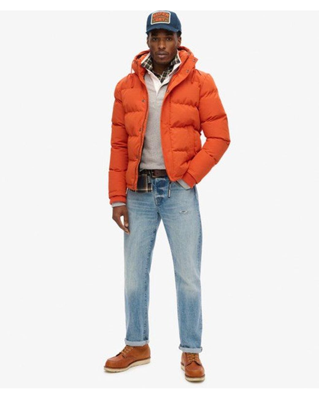 Superdry Orange & Co Everest Short Hooded Puffer Jacket for men