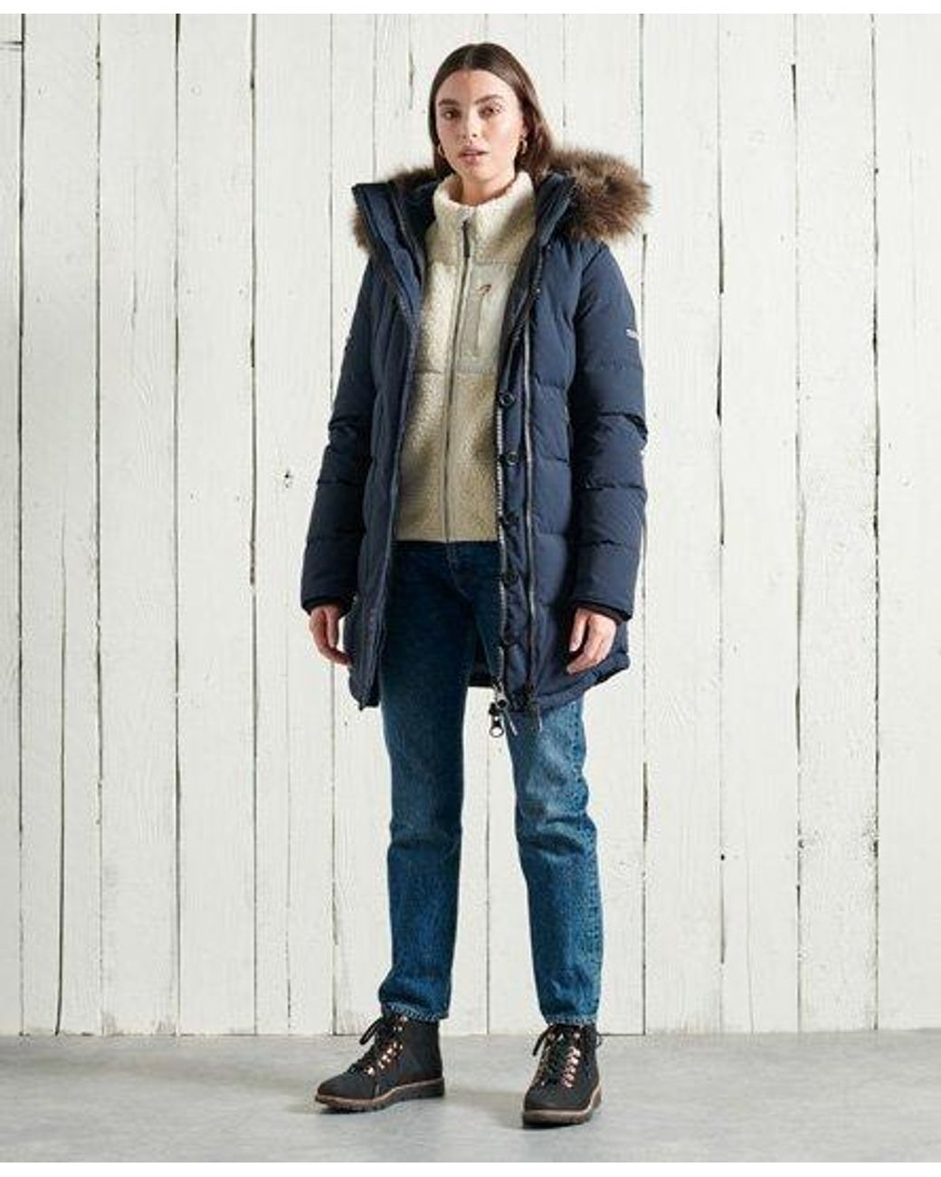 superdry premium down classic rescue parka coat
