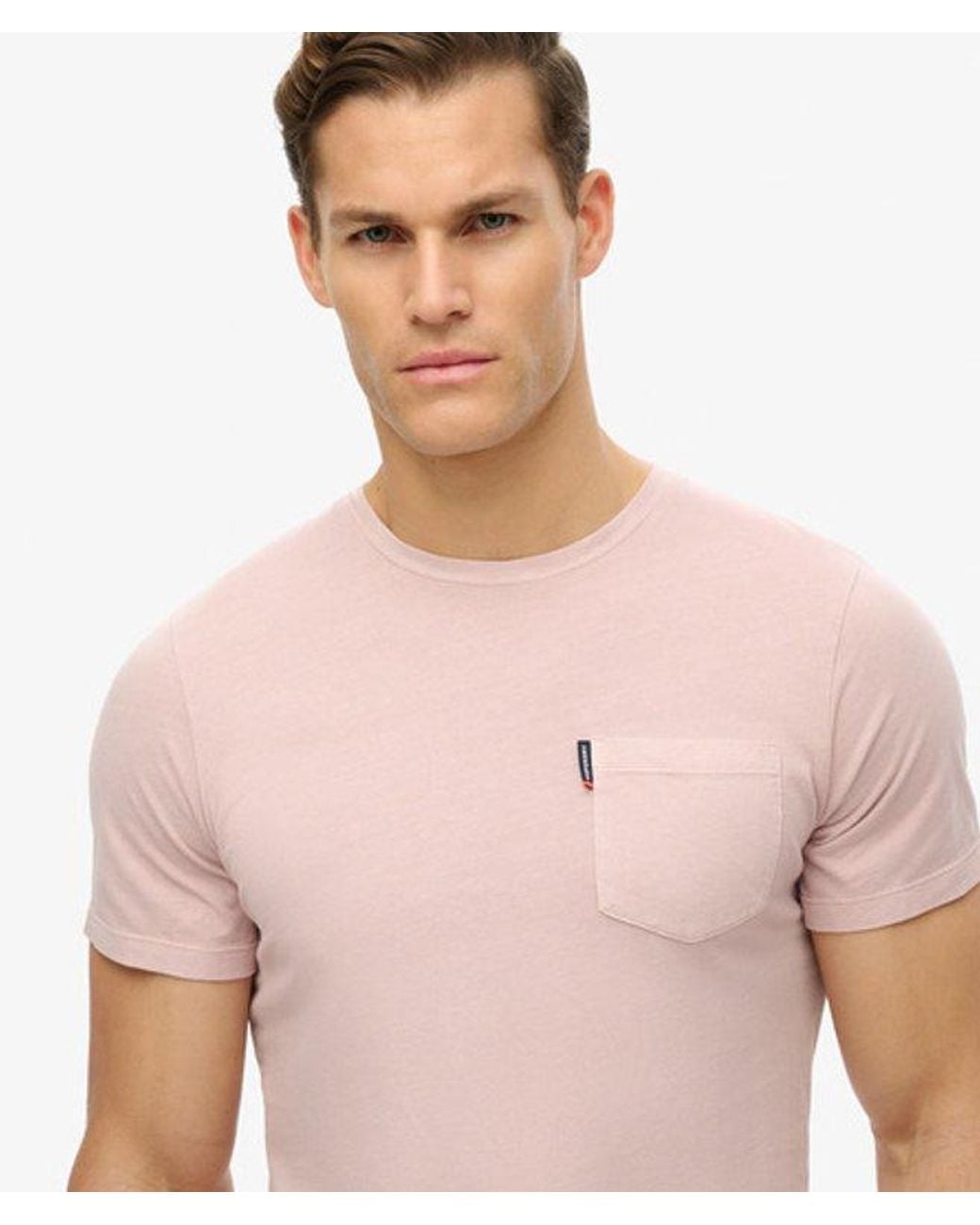 Superdry Pink & Co Classic Essential Pocket T-shirt for men