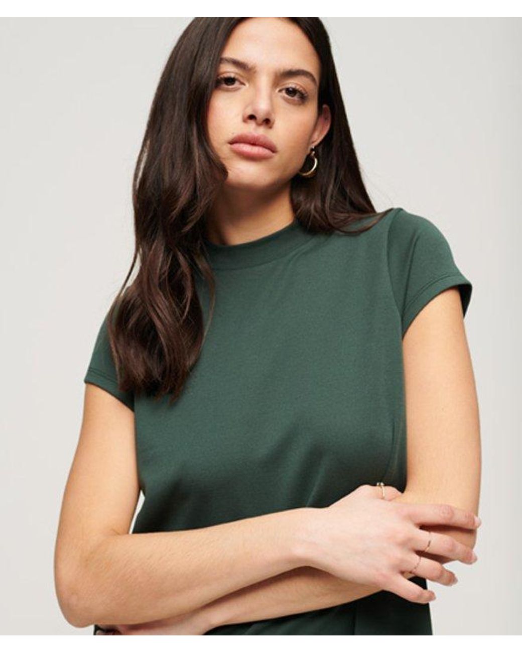 Superdry Green & Co Short Sleeve A-line Mini Dress