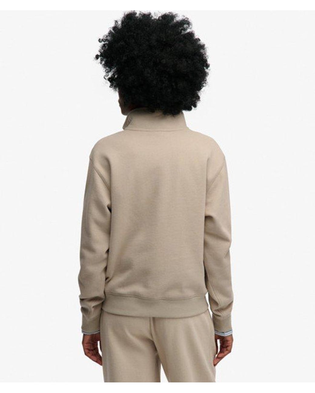 Superdry Natural & Co Essential Logo Embroidered Half Zip Jumper
