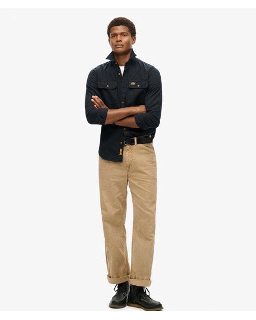 Superdry Blue Trailsman Relaxed Fit Overshirt for men