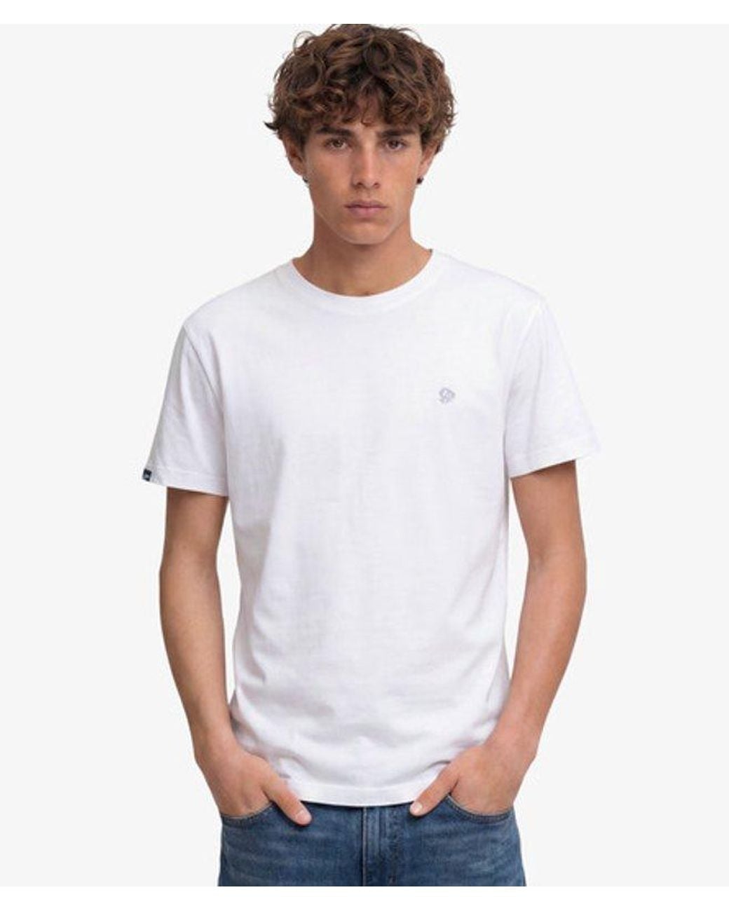 Superdry White & Co Logo Embroidered T-shirt for men