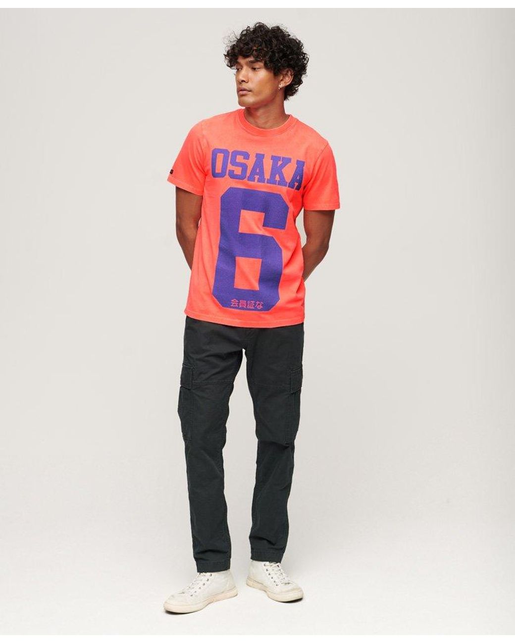 Superdry Osaka Neon Graphic T-shirt in Red for Men | Lyst