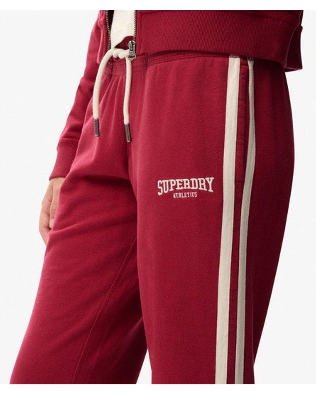 Superdry Red & Co Athletic Stripe Flare joggers