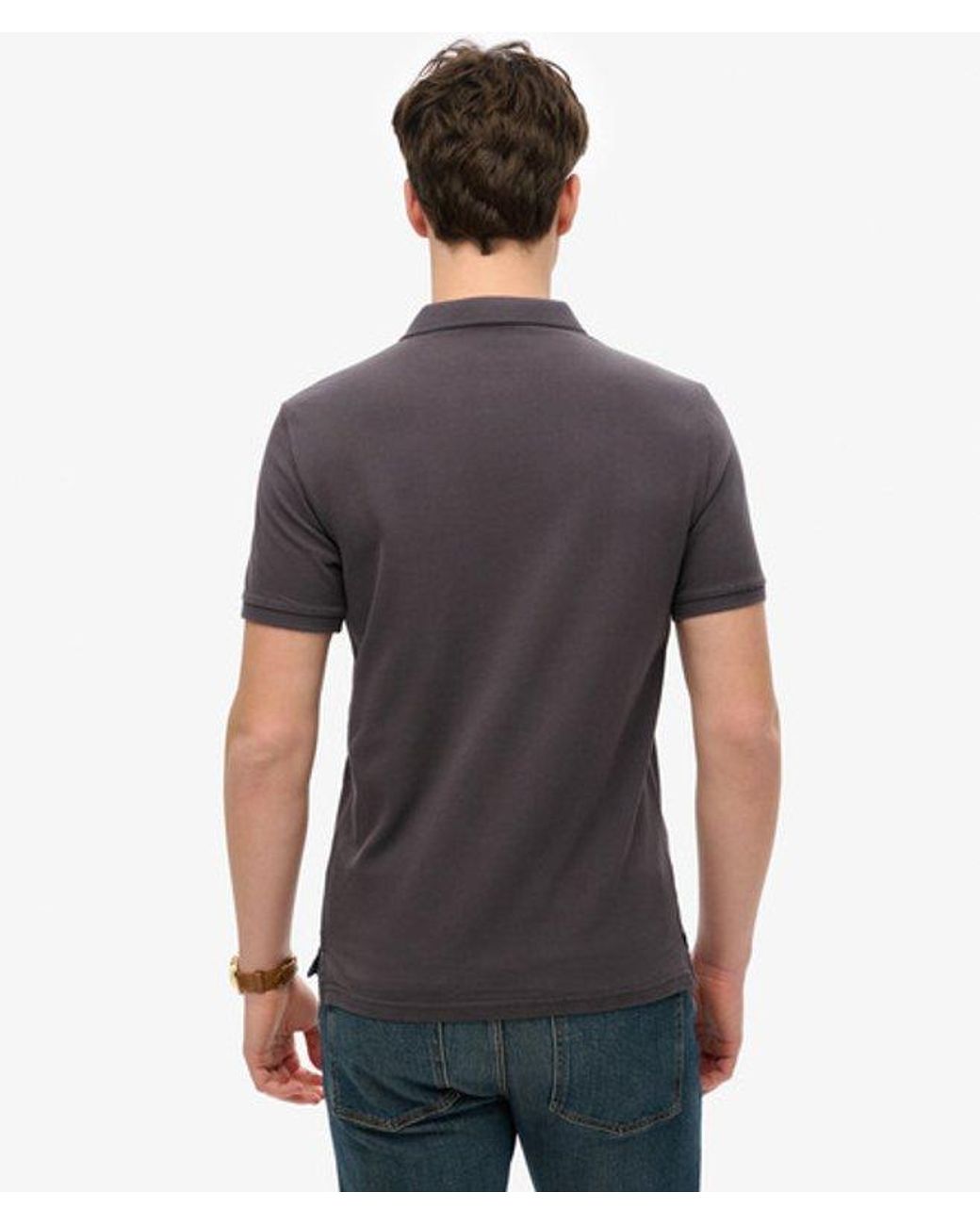 Superdry Gray & Co Vintage Destroy Polo Shirt for men