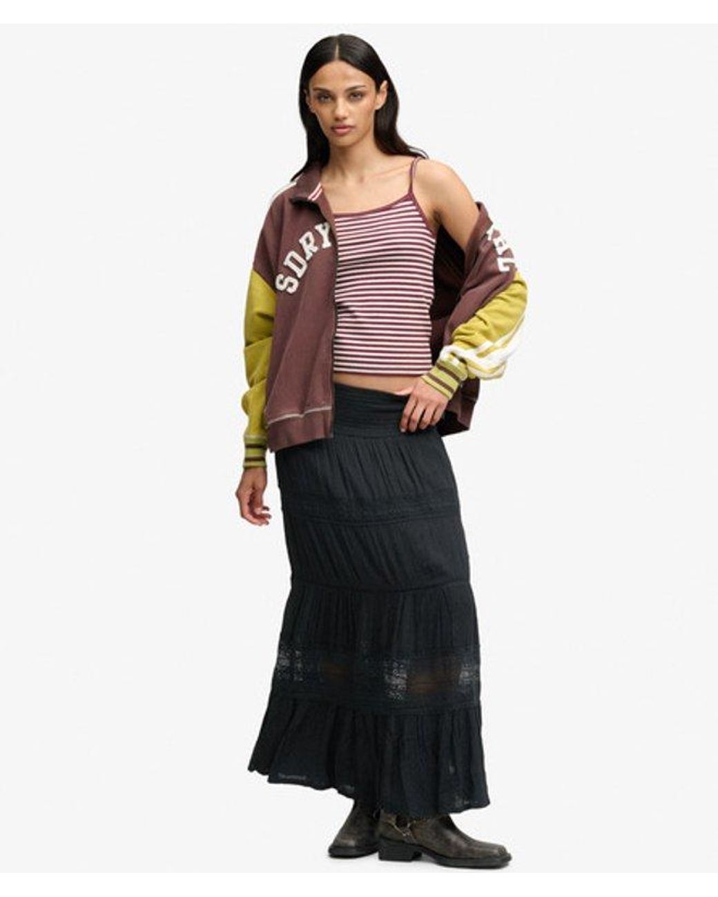 Superdry Black & Co Ibiza Maxi Skirt
