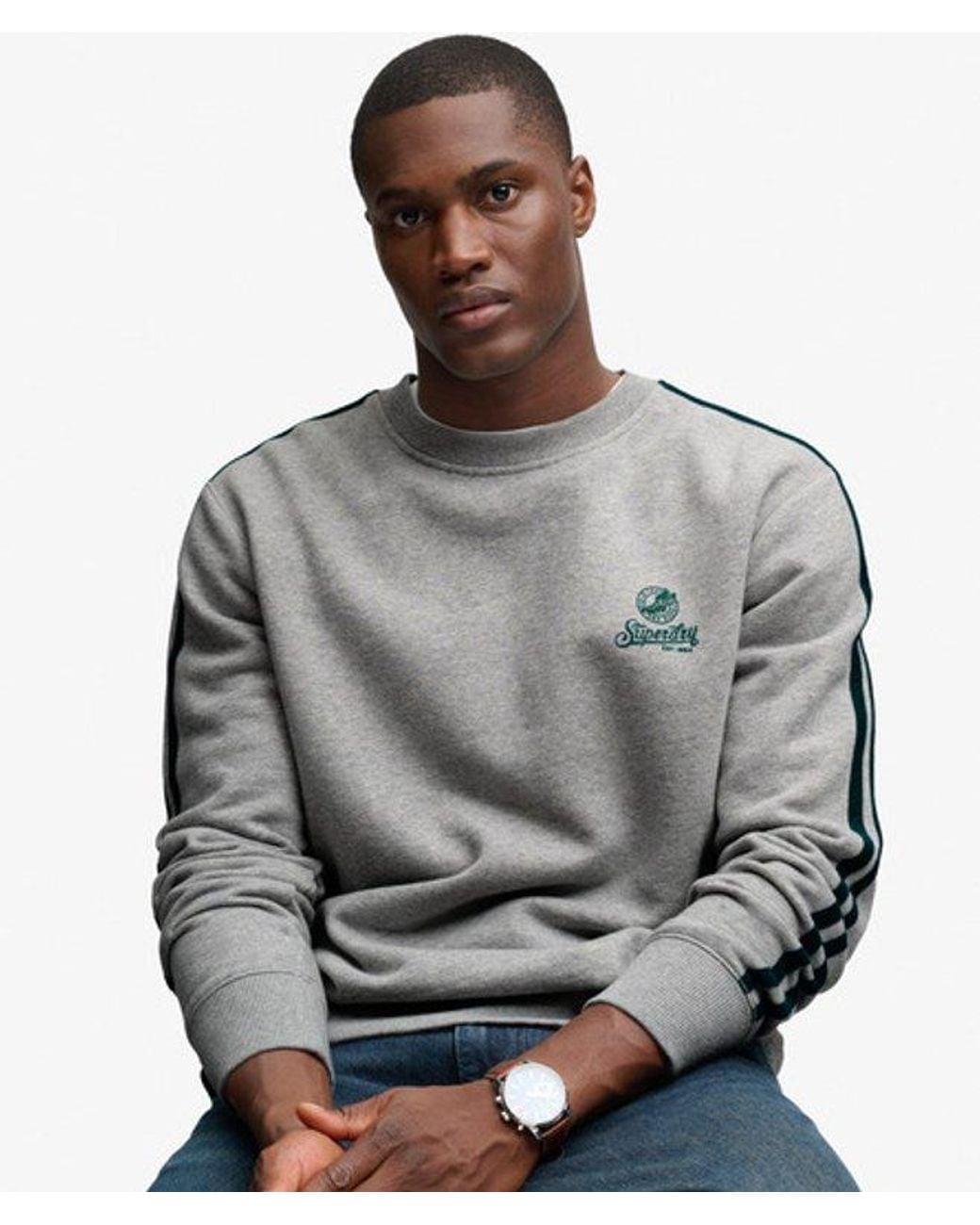 Superdry Gray & Co Athletic Club Graphic Sweatshirt for men