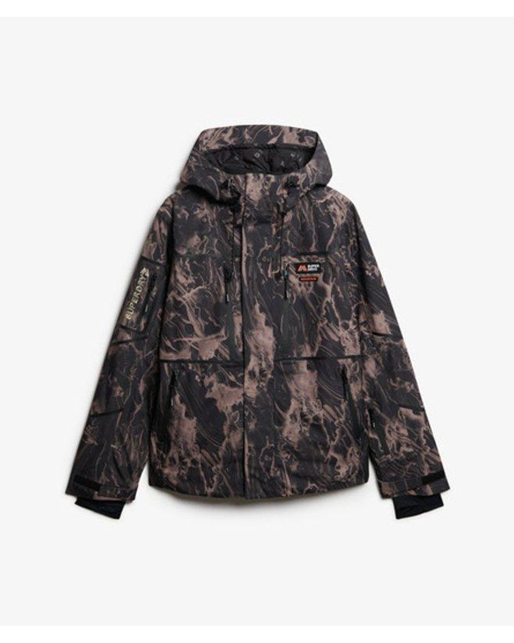 Superdry Black & Co Hooded Ski Shell Jacket for men