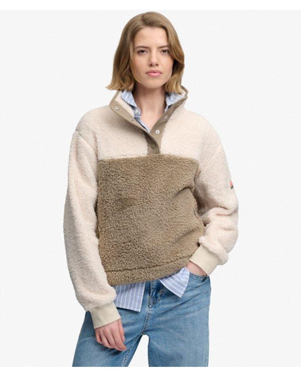 Superdry Natural & Co Super Soft Mash Up Teddy Fleece