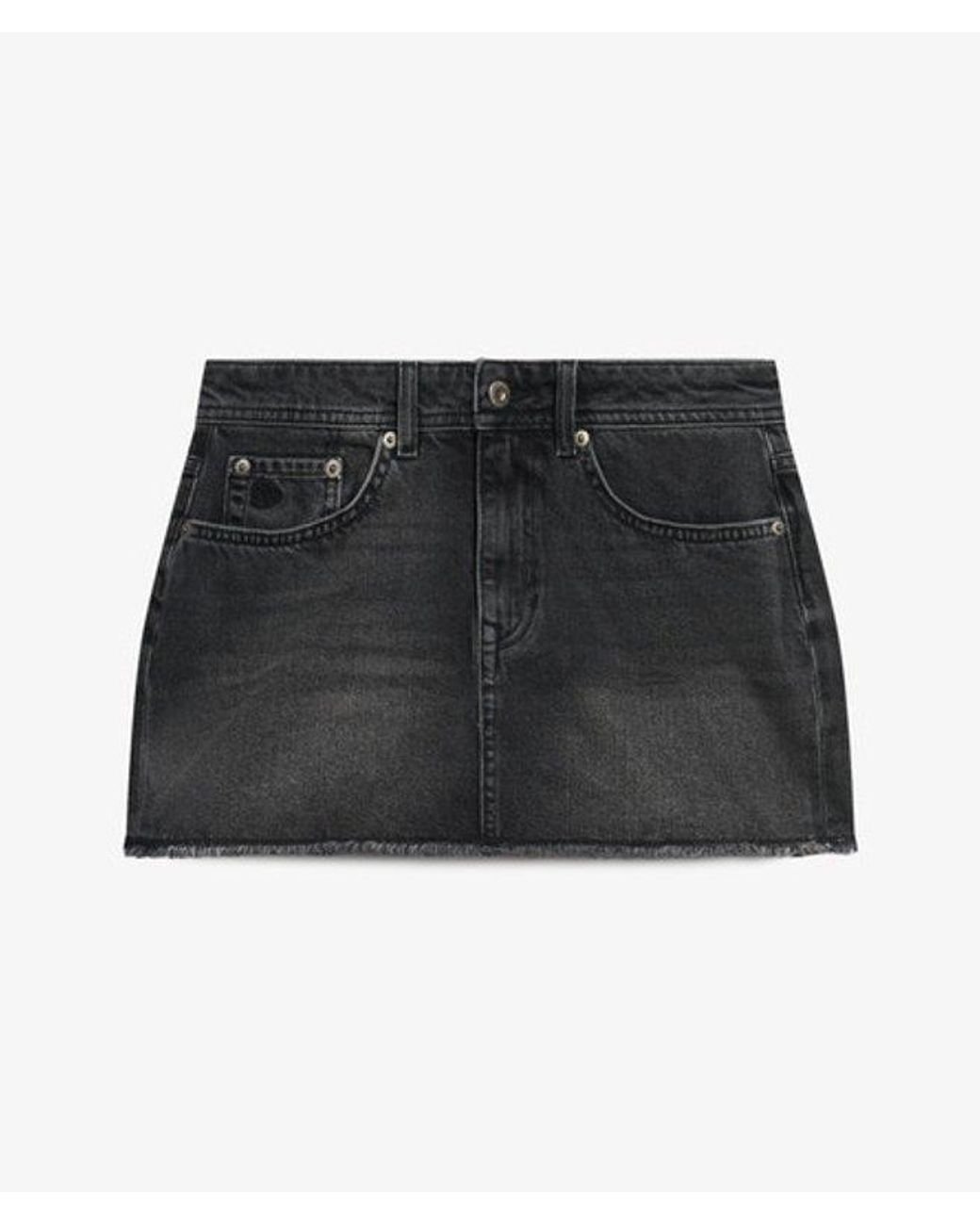 Superdry Black & Co Denim Mini Skirt