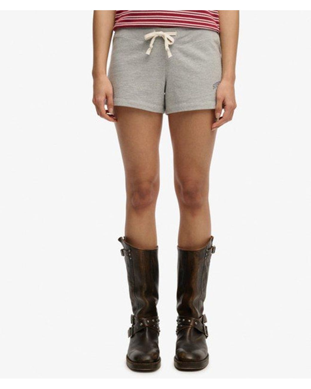 Superdry Gray & Co Athletic Essentials Jersey Script Shorts