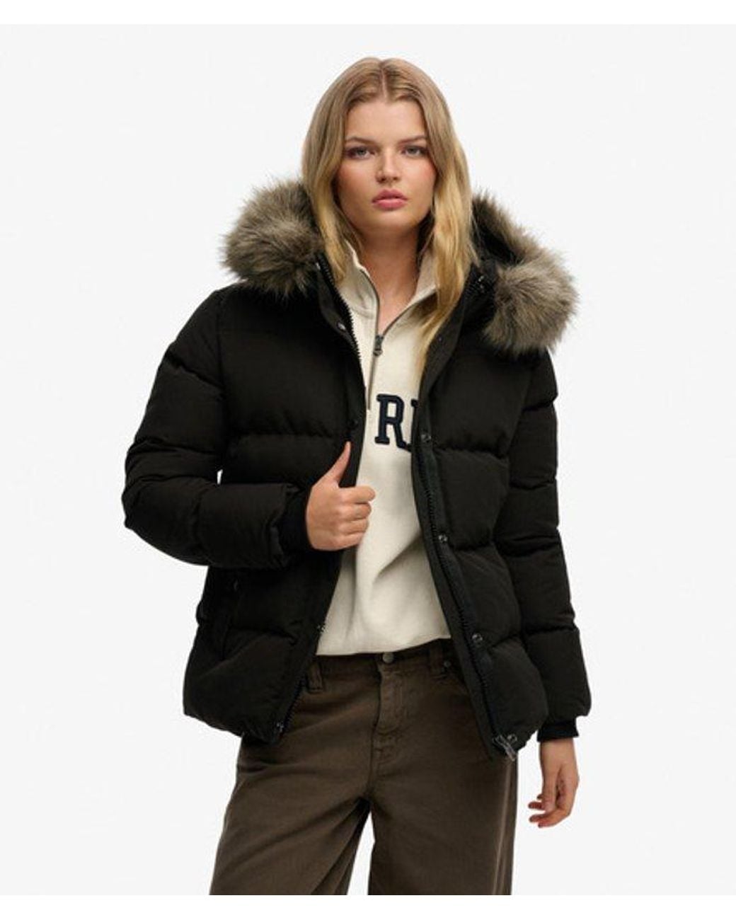 Superdry & Co Everest Classic Puffer Jas in het Black