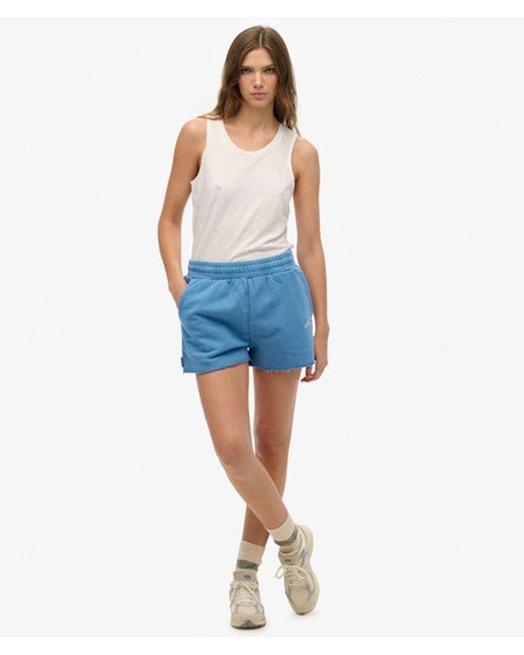 Superdry Blue & Co Essential Logo Garment Dye Shorts