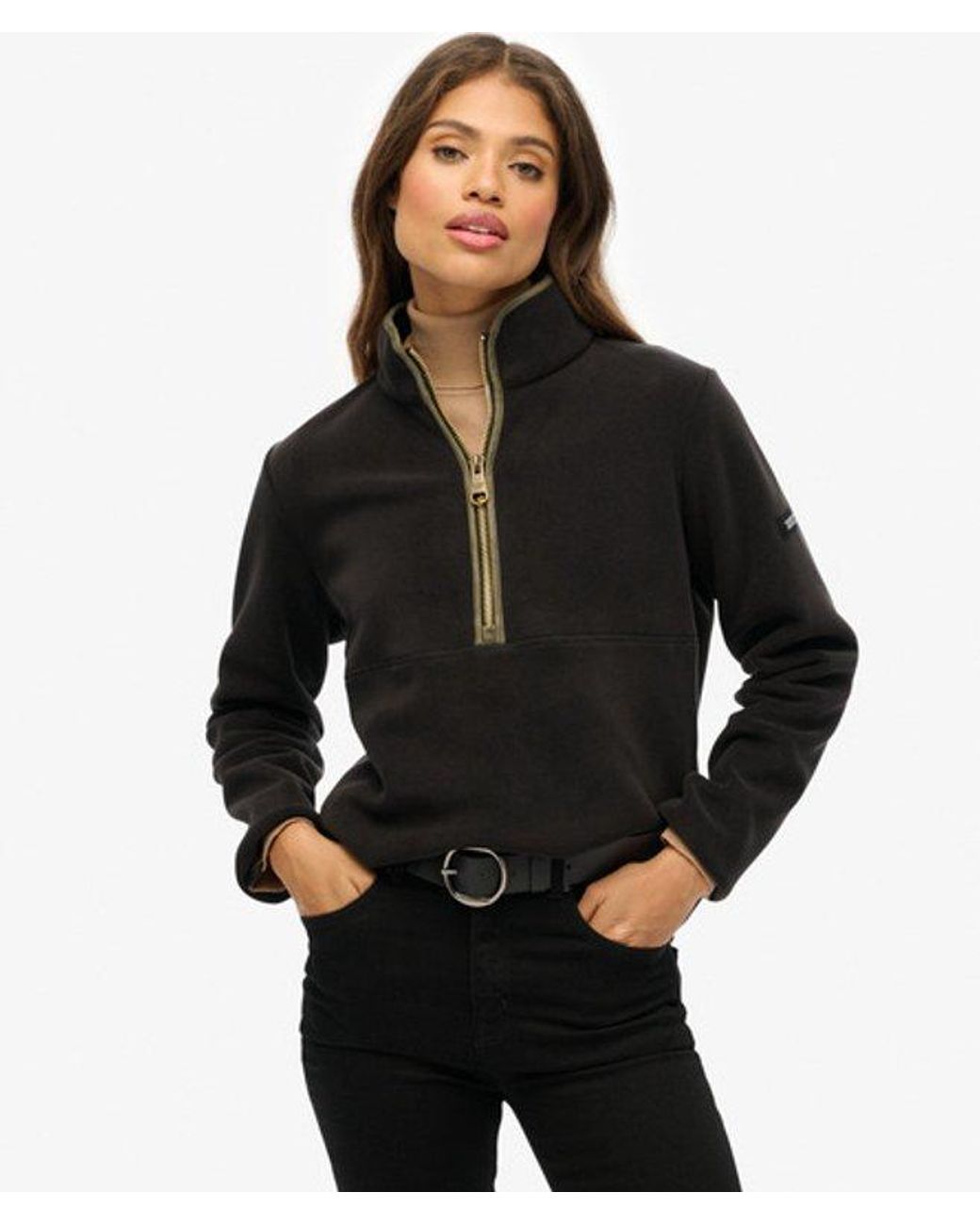 Superdry Black & Co Estate Half Zip Fleece