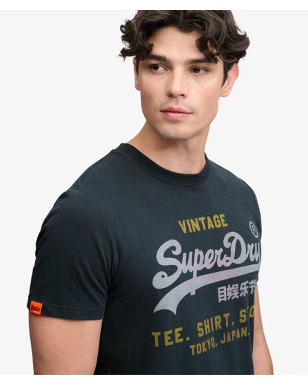 Superdry Blue & Co Vintage Logo Heritage Relaxed T-shirt for men