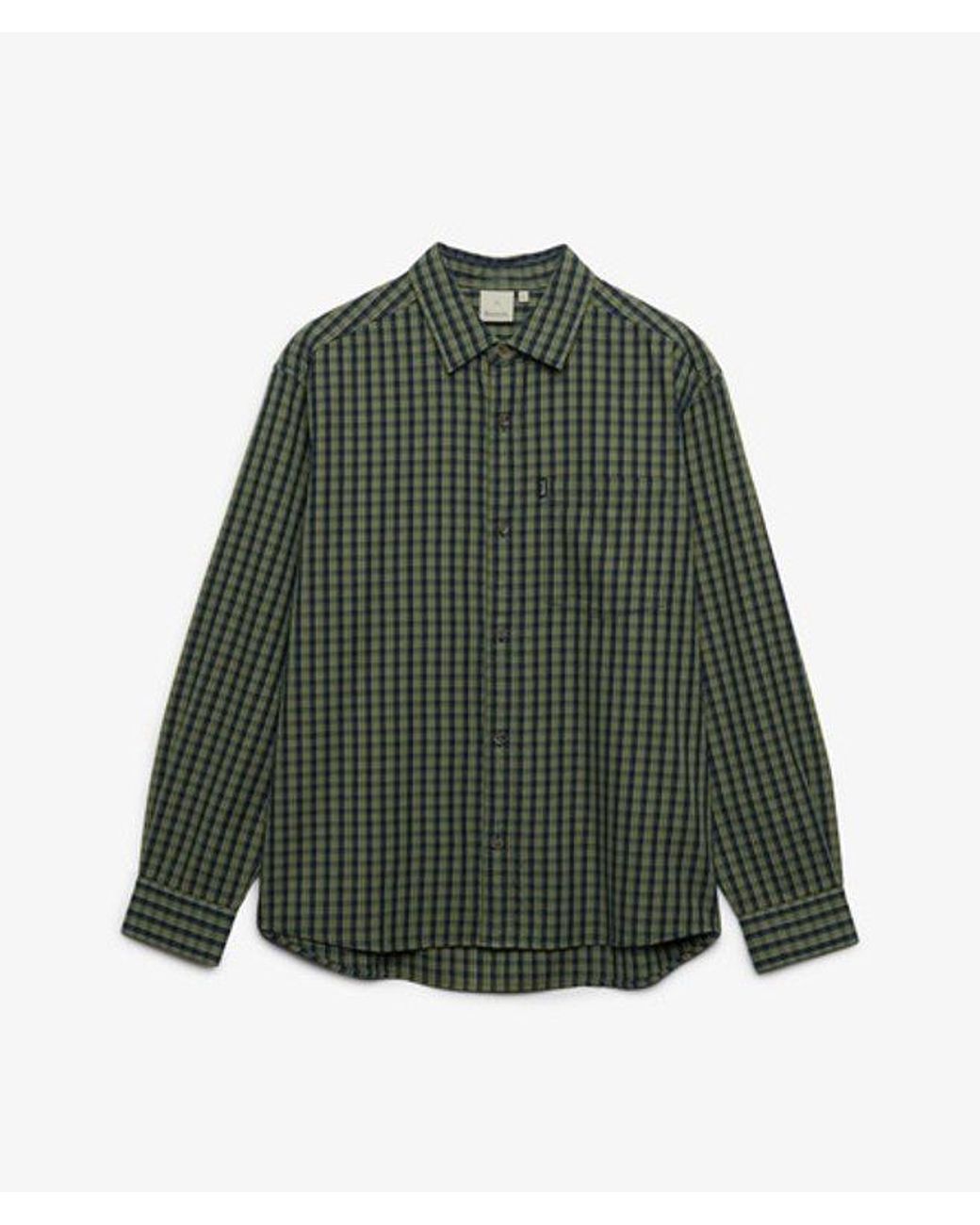 Superdry Green Bench X & Co Bench Skater Check Long Sleeve Shirt for men