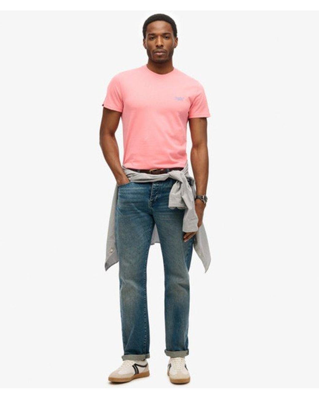 Superdry Red & Co Organic Cotton Essential Logo T-shirt for men