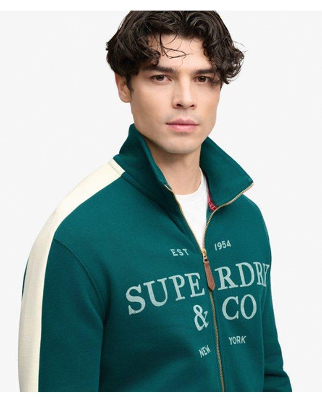 Superdry Green & Co Company Logo Track Top for men