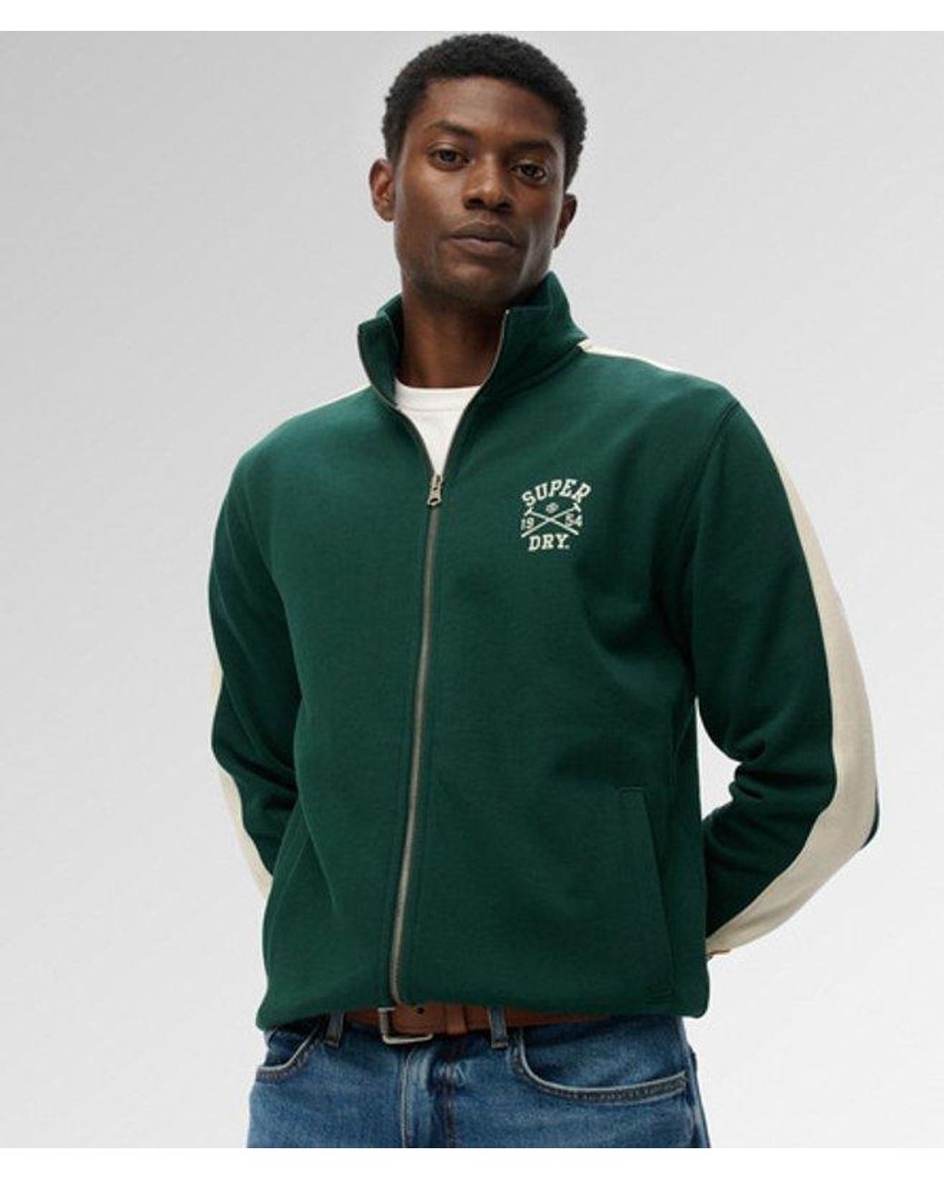 Superdry Green Athletic Club Track Top for men