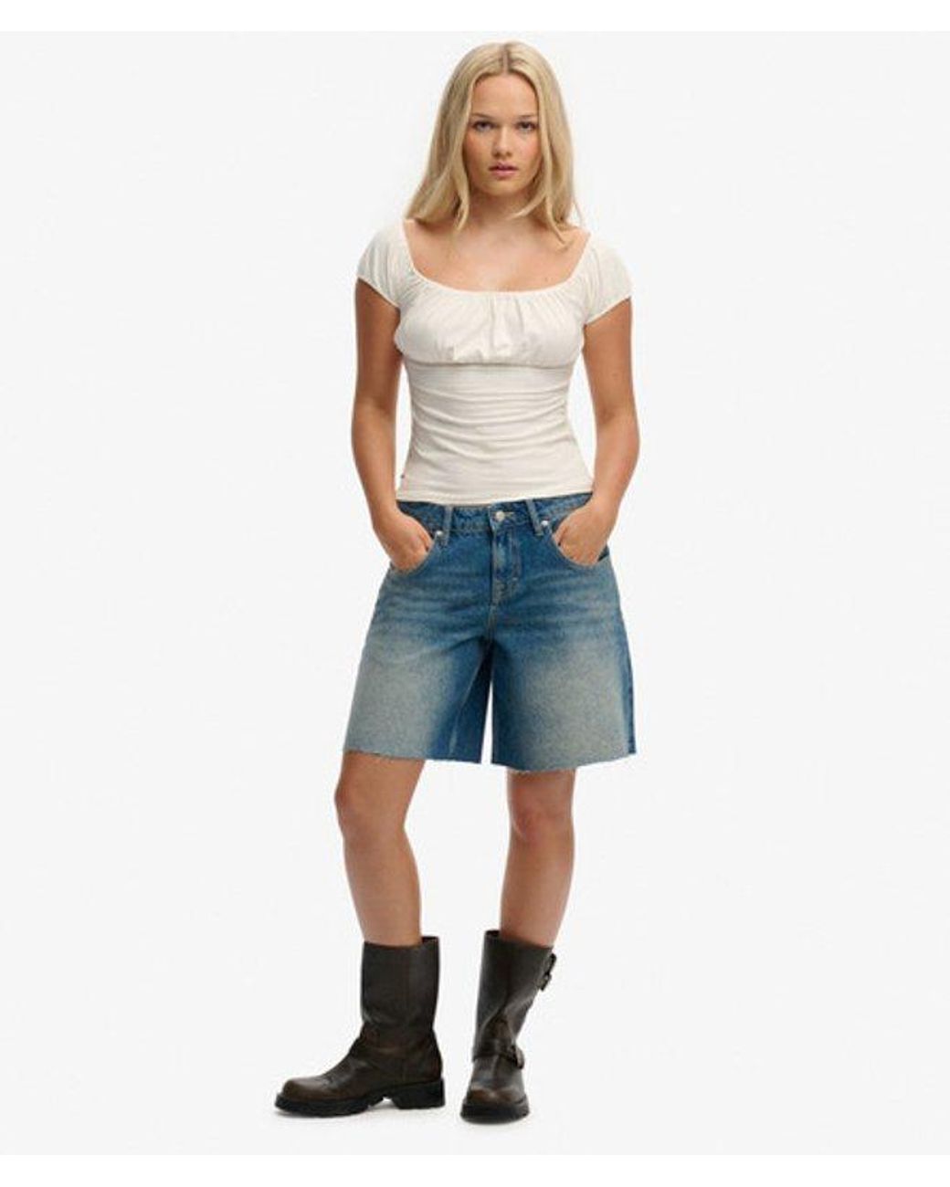 Superdry White & Co Athletic Essentials Ruched Top