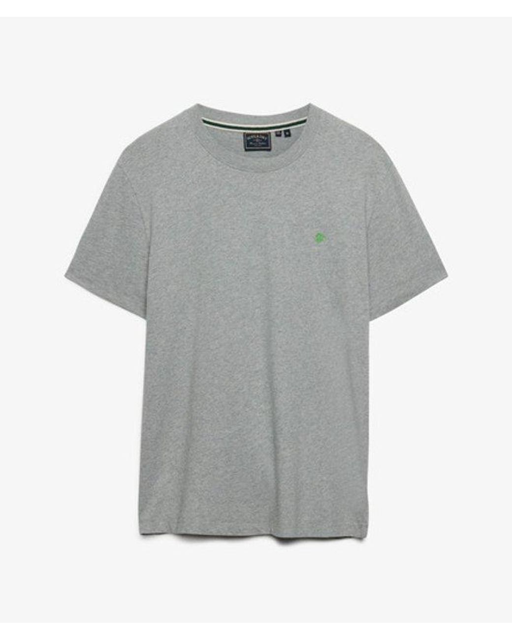Superdry Gray Sd & Co Logo Embroidered T-Shirt for men