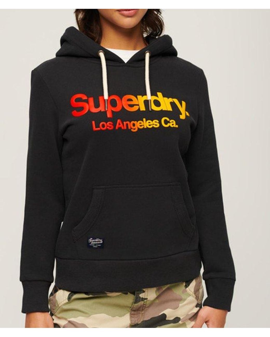 Superdry Black & Co Tonal Rainbow Hoodie